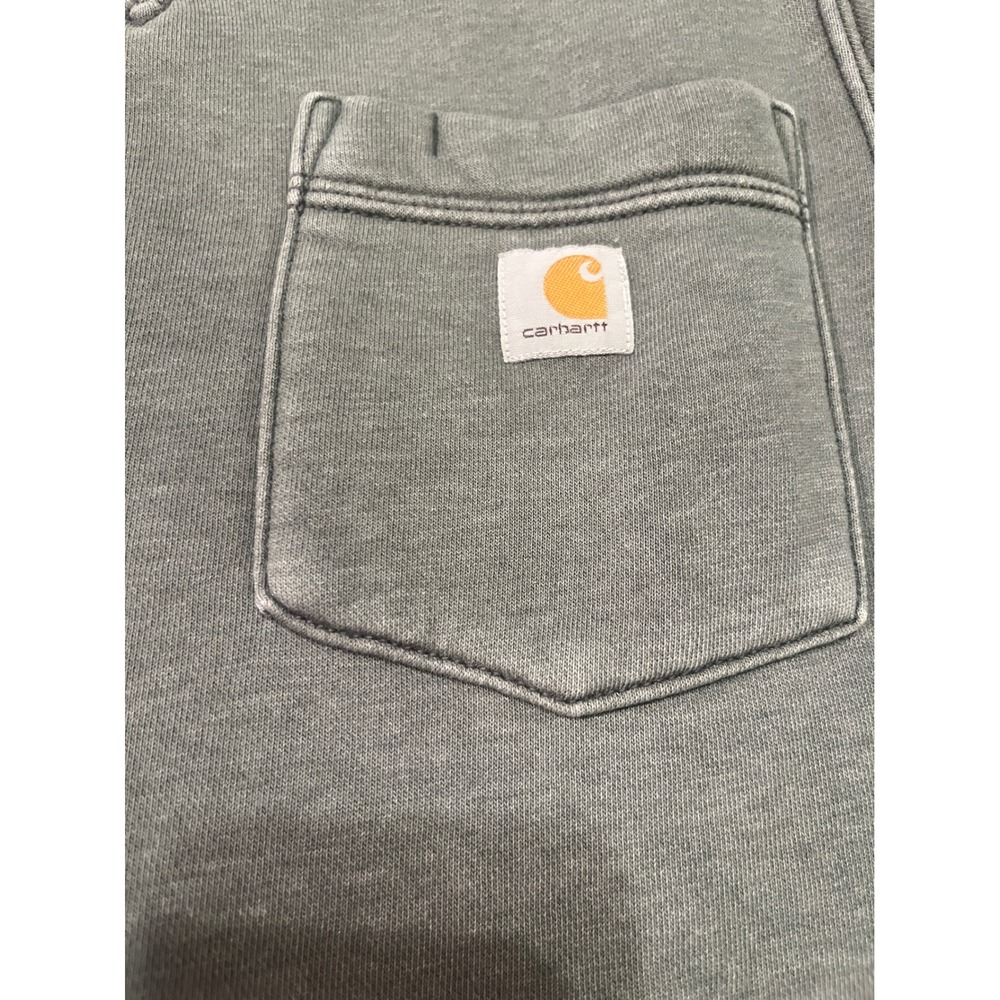 Carhartt Relaxed Fit Crewneck Sweatshirt Sage Green Fleece Pocket Pullover Small